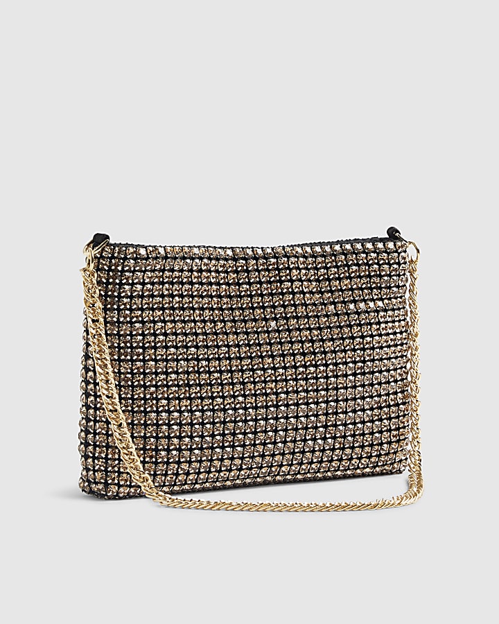 Gold Crystal Shoulder Bag