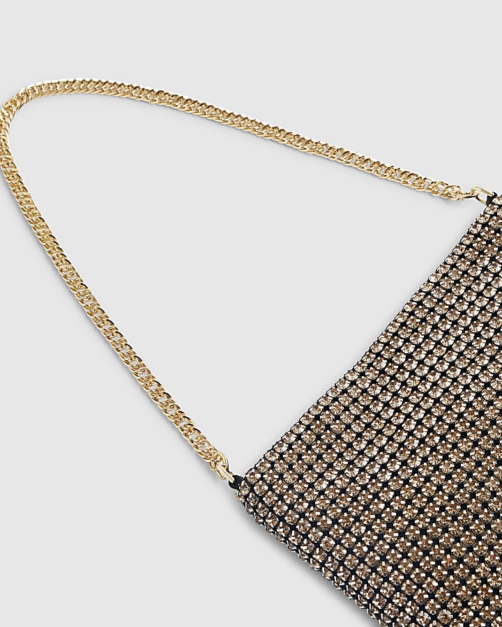 Gold Crystal Shoulder Bag