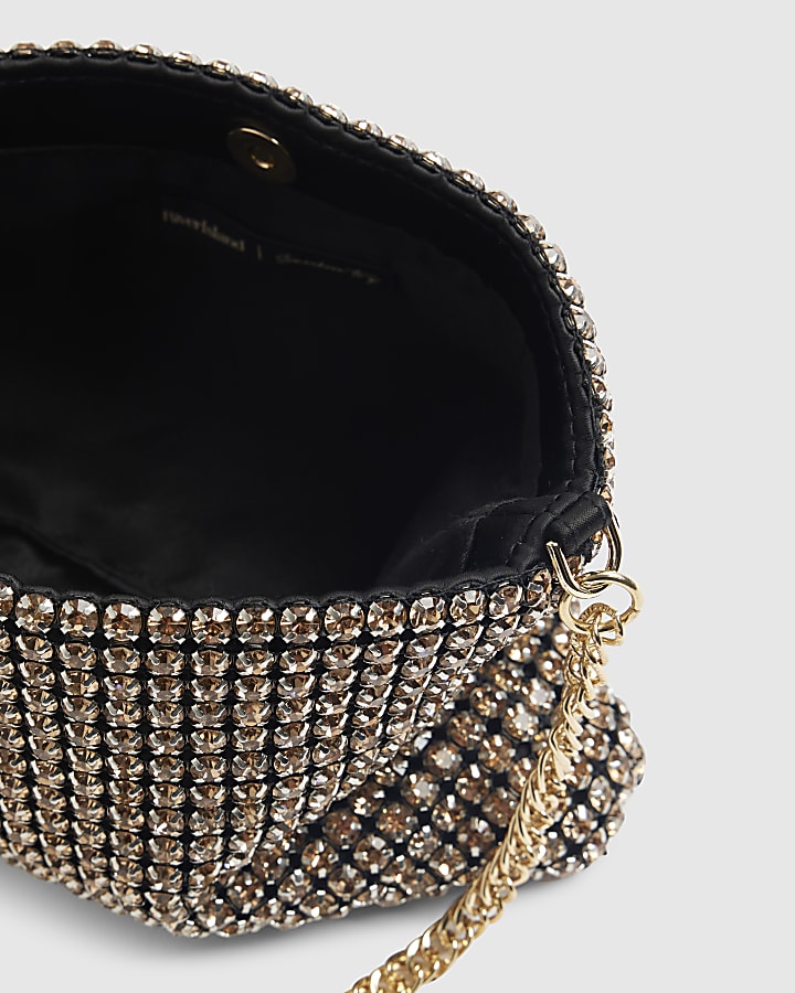 Gold Crystal Shoulder Bag