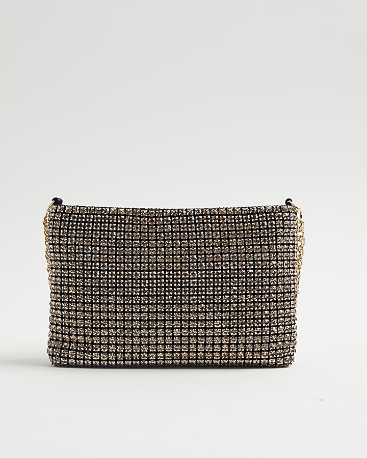 Gold Crystal Shoulder Bag