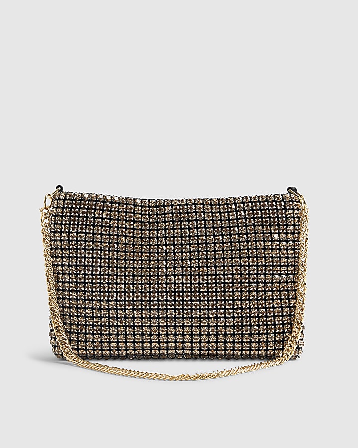 Gold Crystal Shoulder Bag