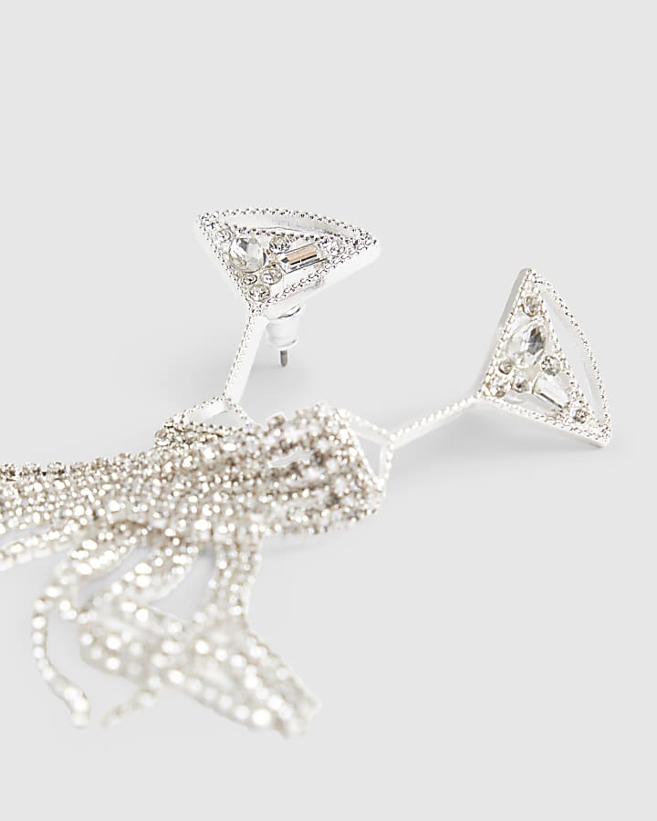 Silver Cocktail Drop Earrings