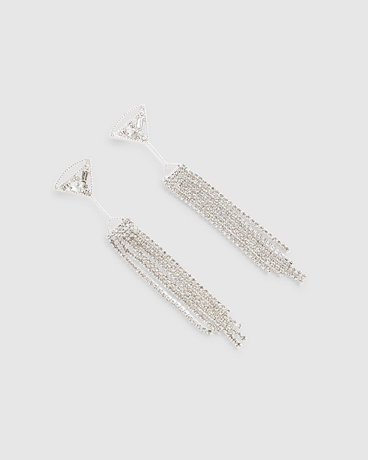 Silver Cocktail Drop Earrings