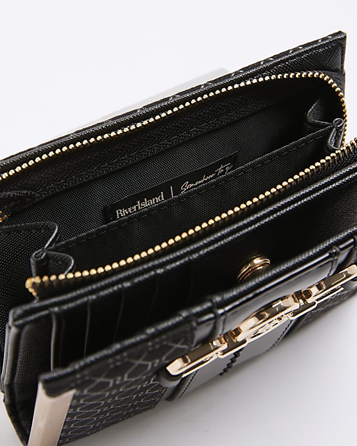 Black Monogram Snaffle Detail Purse