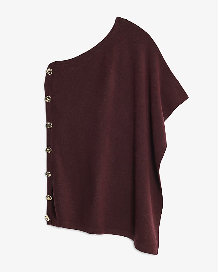 Red Triangle Button Trim Cape