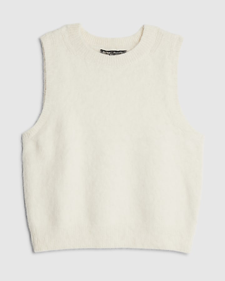 Cream Knitted Tank Top