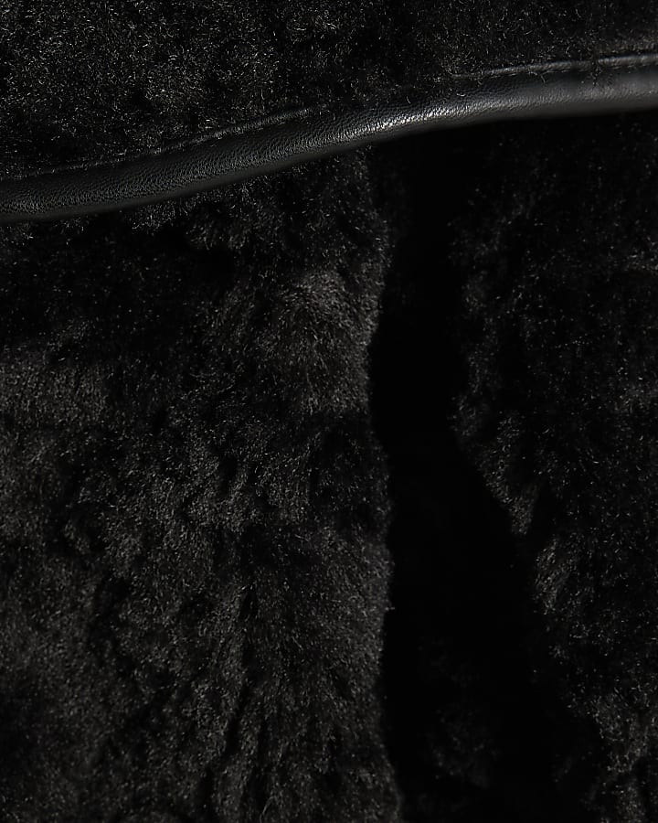 Black Borg Collared Swing Coat