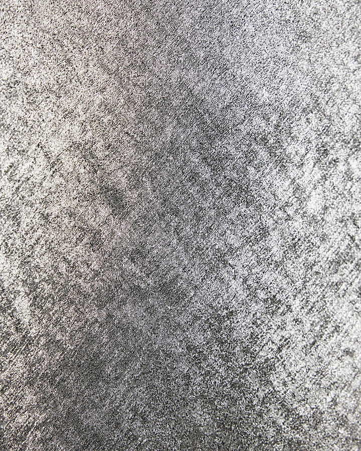 Silver Metallic Cowl Neck Cami Top
