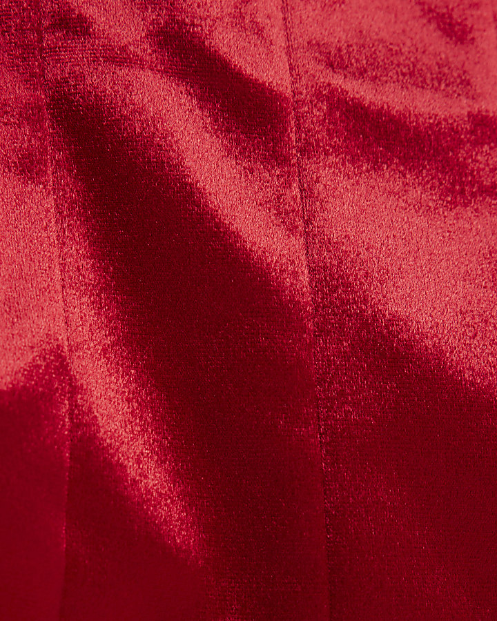 Red Velvet Sleeveless Corset Top