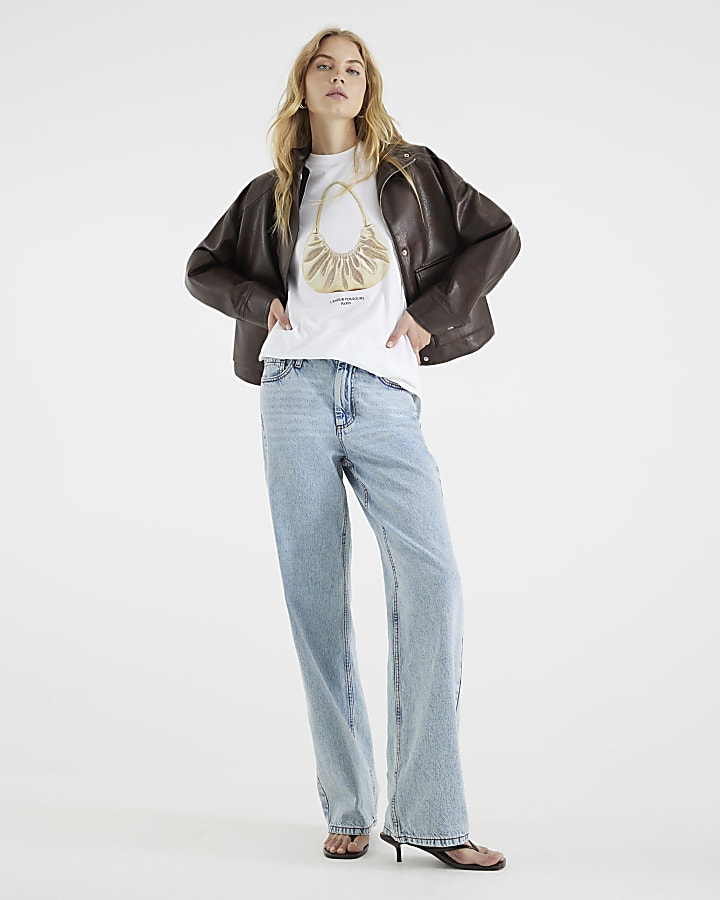White Glitter L'Amour Bag T-Shirt
