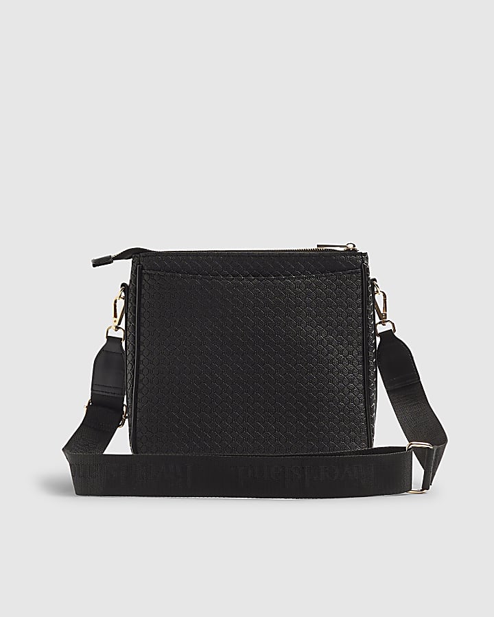 Black Front Pocket Messenger Bag