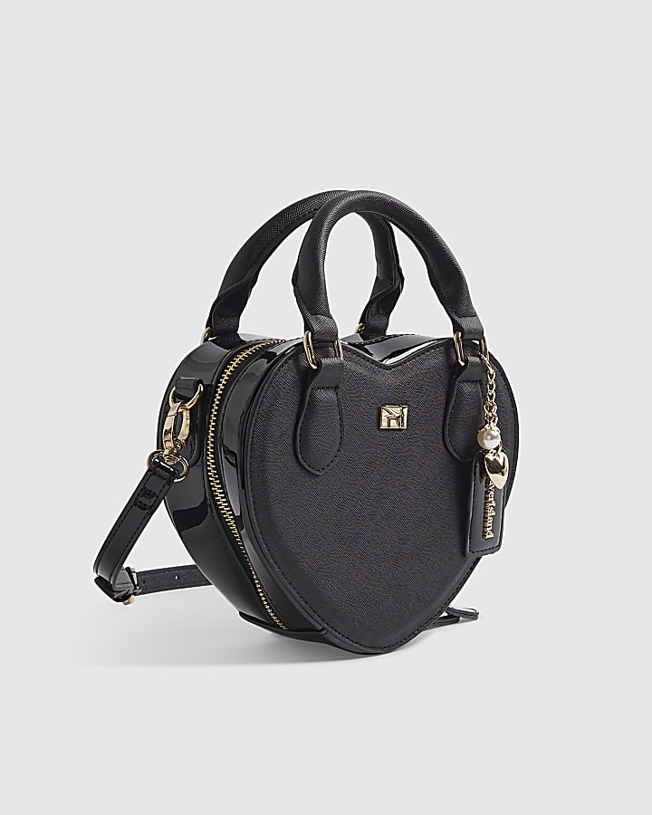 Black Heart Cross Body Bag