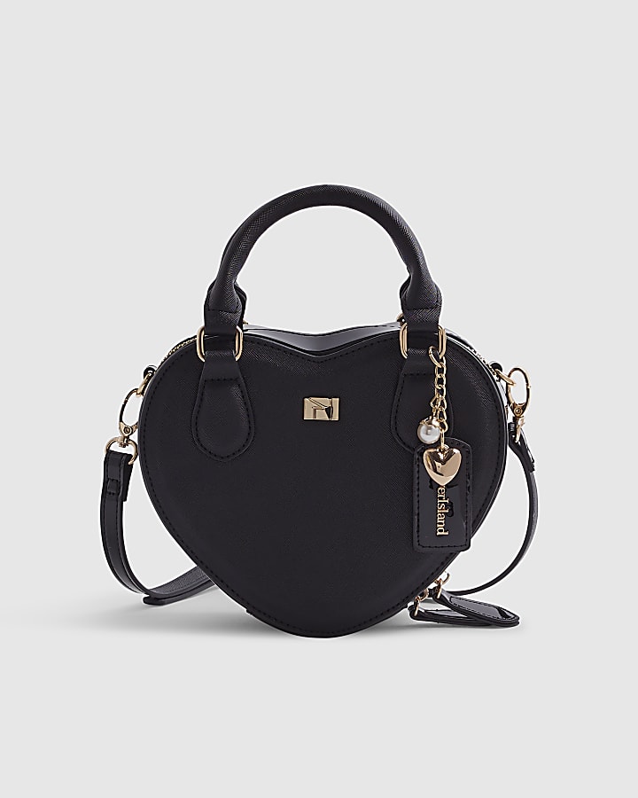 Black Heart Cross Body Bag