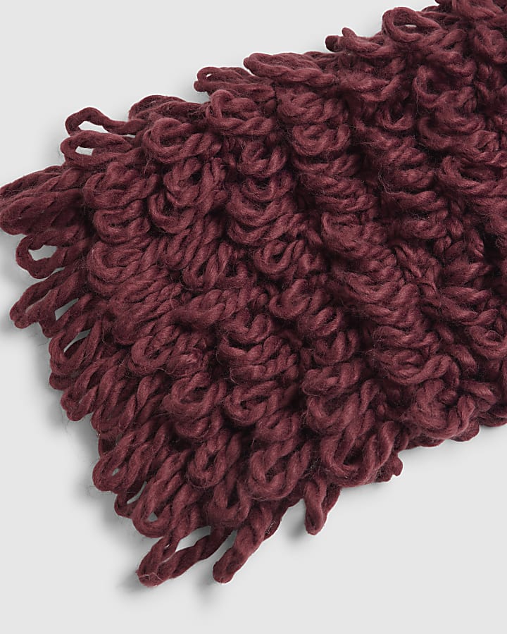 Red Premium Tassel Scarf