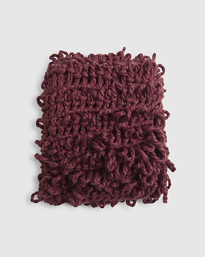 Red Premium Tassel Scarf