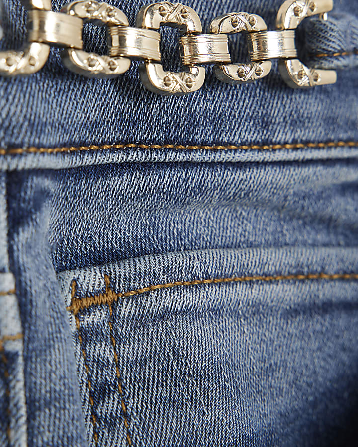 Blue Palazzo Wide Leg Jeans