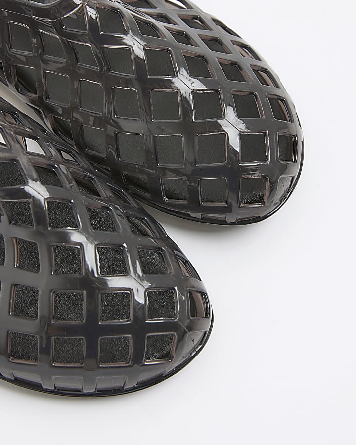 Black Sheer Jelly Sandals