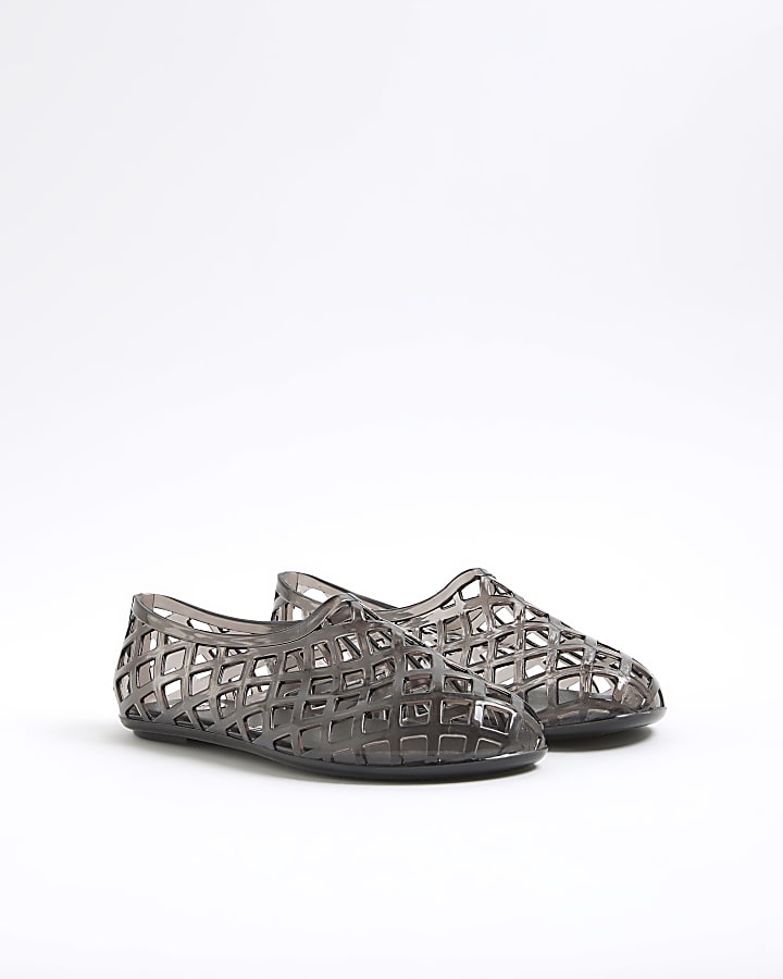 Black Sheer Jelly Sandals