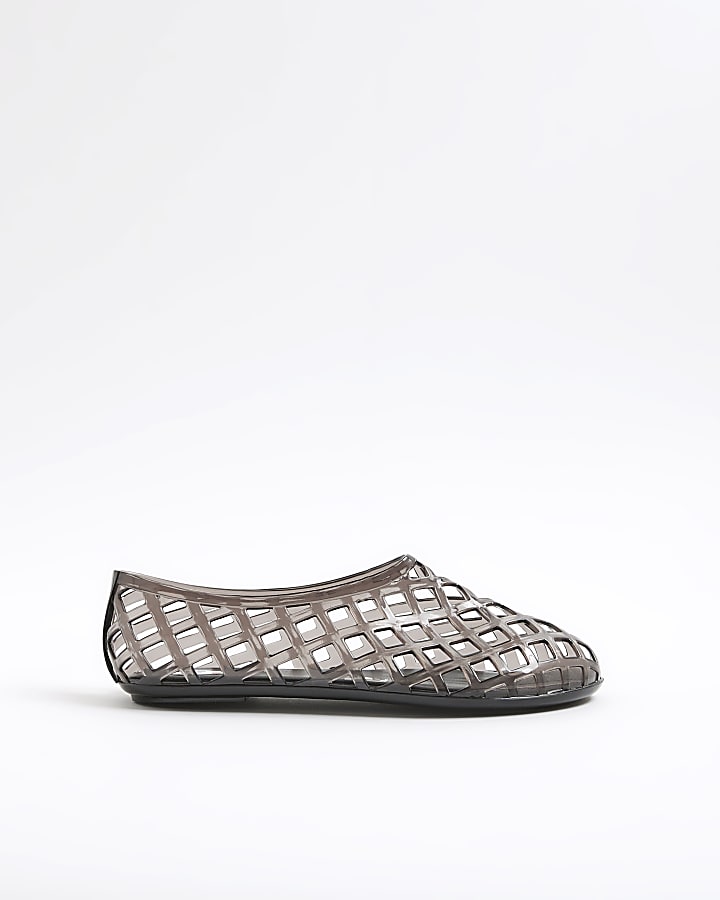 Black Sheer Jelly Sandals