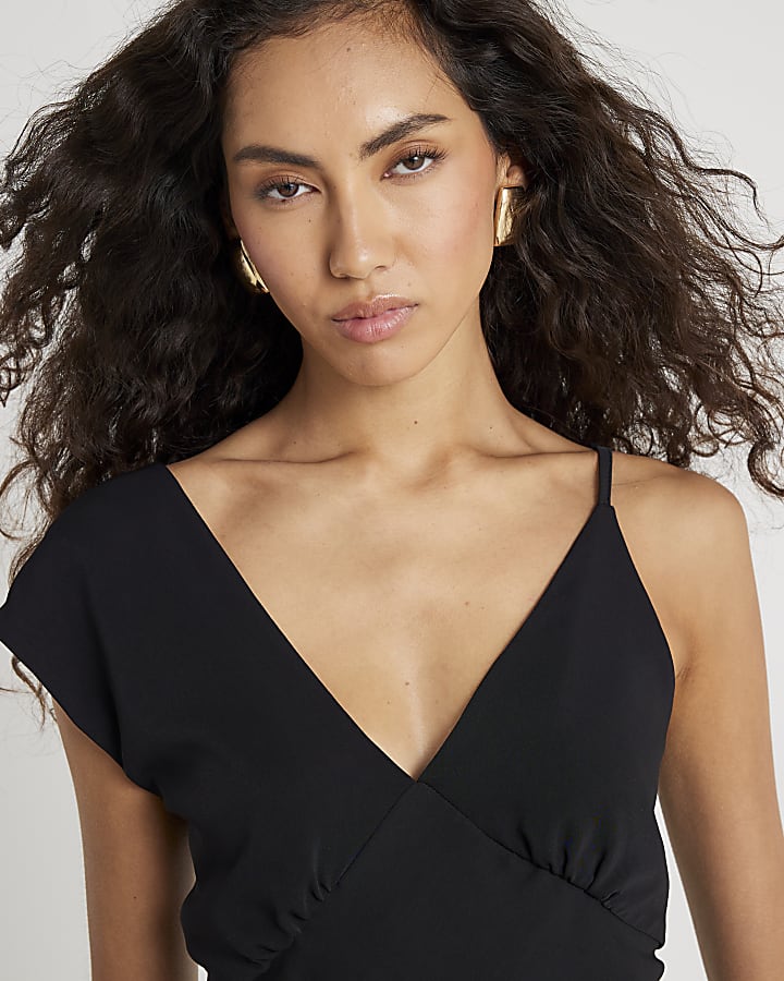 Black One Shoulder Top