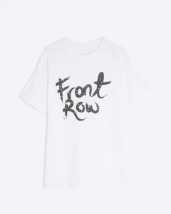 White Short Sleeve Front Row T-shirt