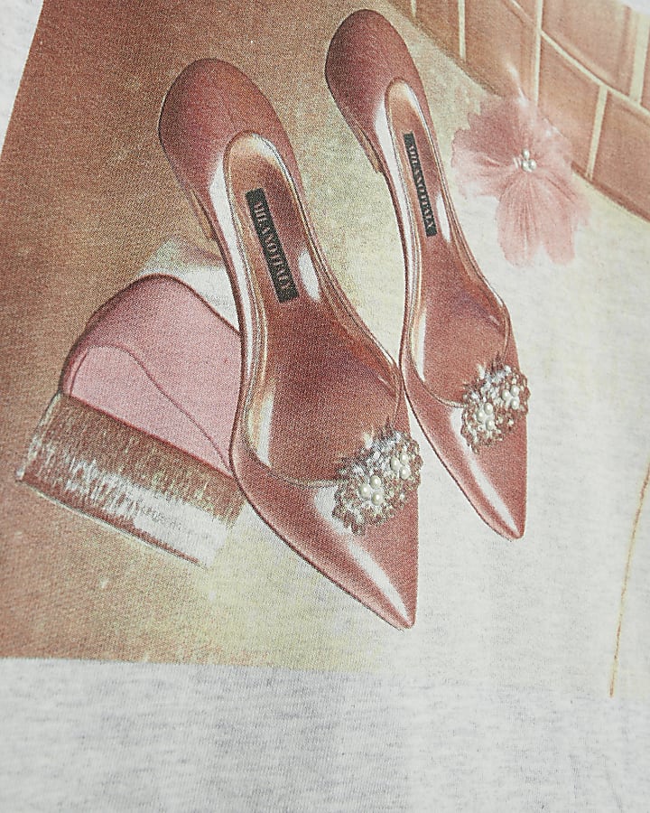 Grey Shoe Photo Graphic T-Shirt