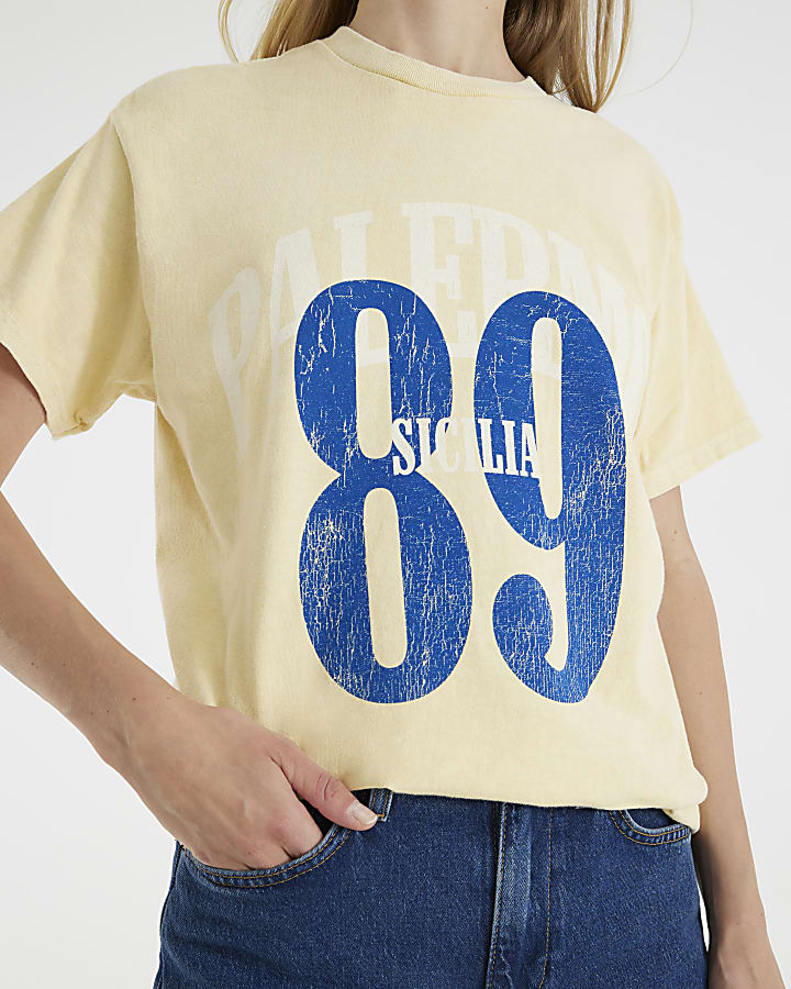 Yellow Short Sleeve Palermo 89 T-shirt