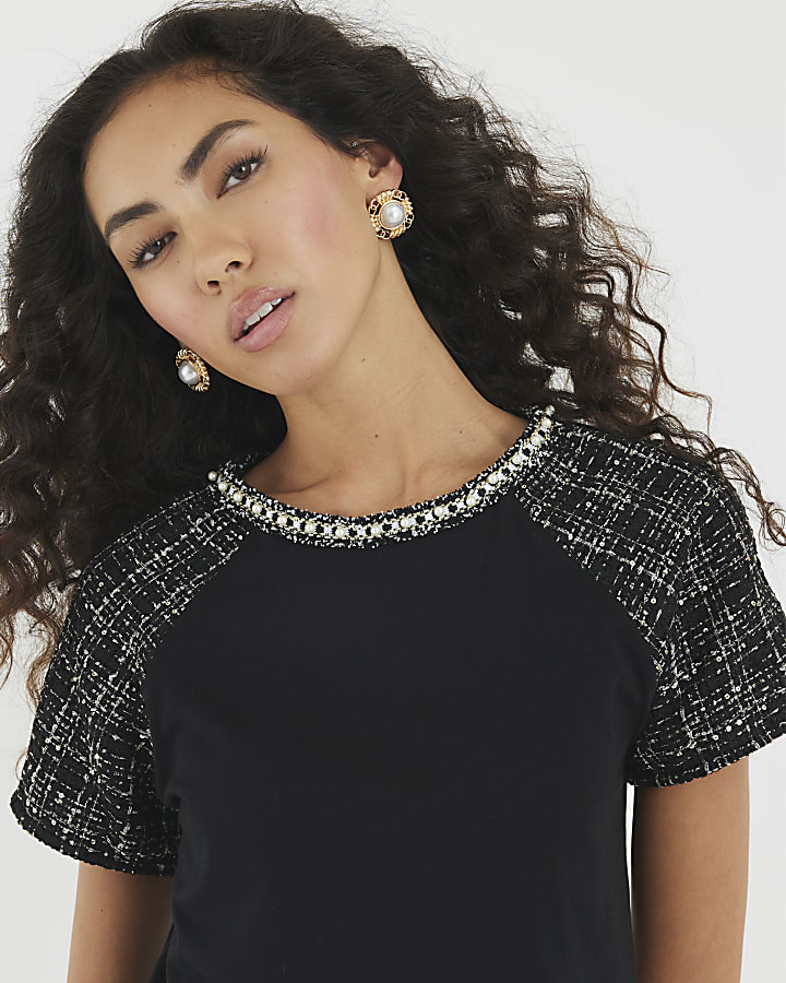 Black Boucle Boutique T-Shirt