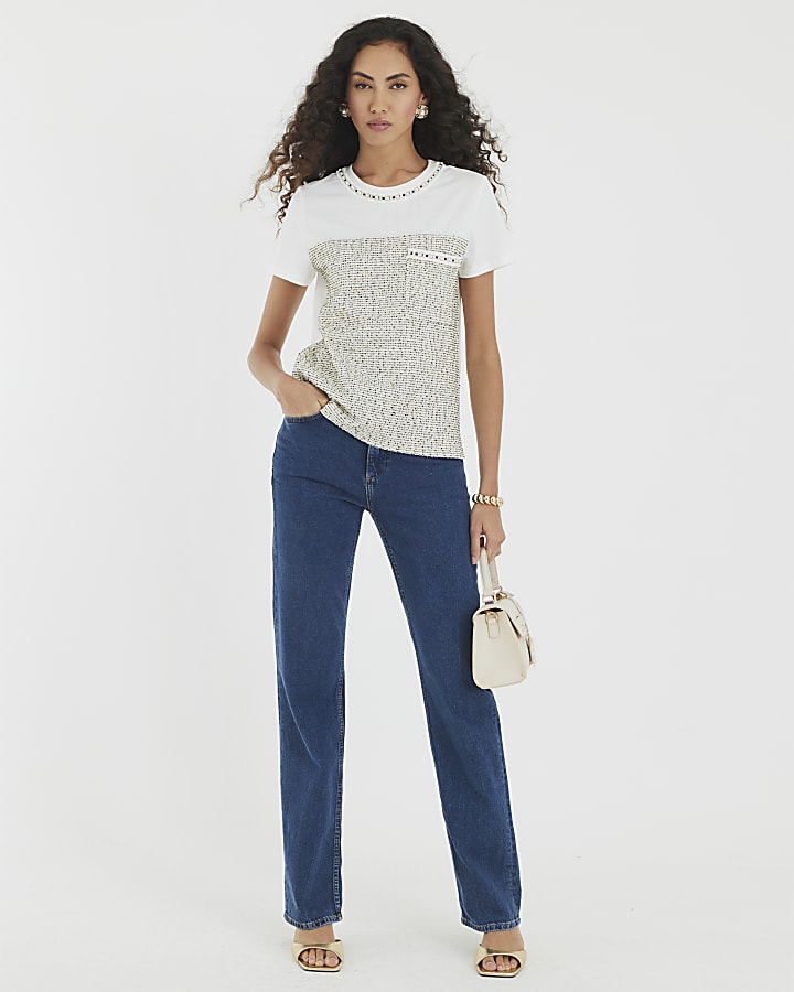 White Boucle Boutique T-Shirt
