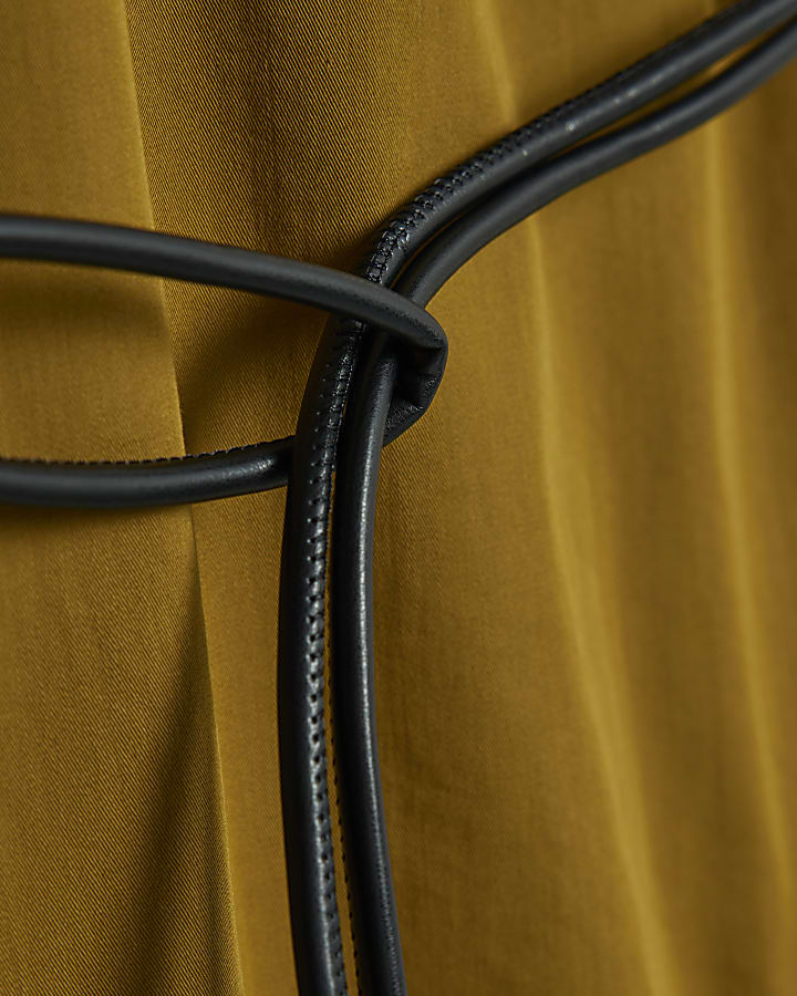 Yellow Utility Shirt Dress