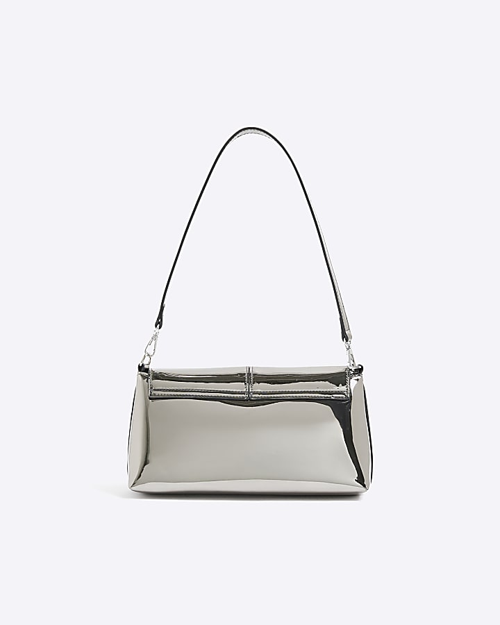 Silver Bar Front Clutch Bag