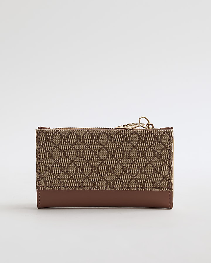 Brown RI Monogram Heatseal Mini Purse