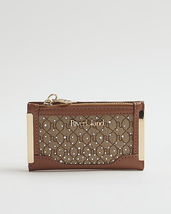 Brown RI Monogram Heatseal Mini Purse