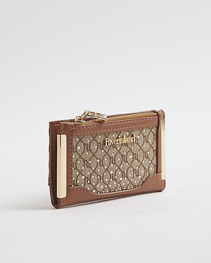 Brown RI Monogram Heatseal Mini Purse