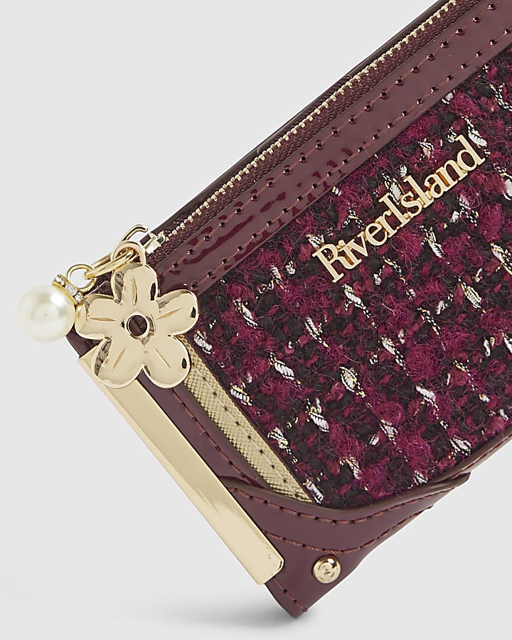 Red Boucle Charm Mini Purse