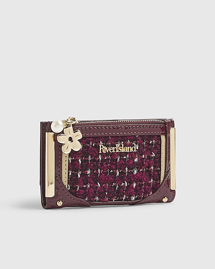 Red Boucle Charm Mini Purse