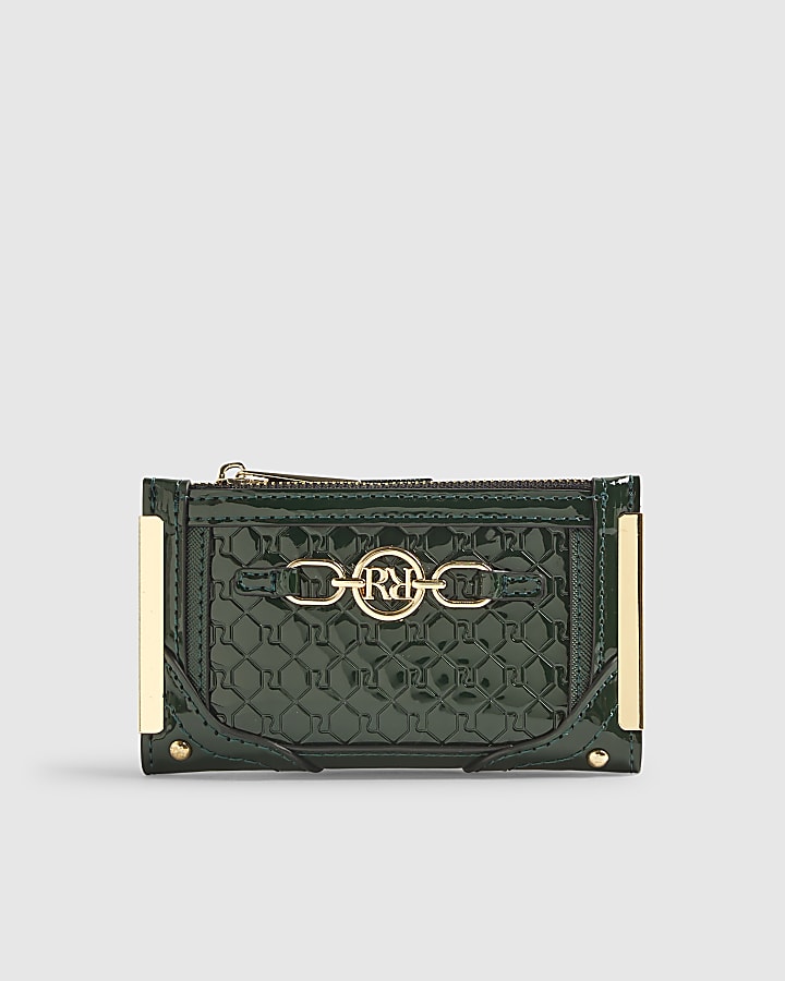 Green Embossed Snaffle Mini Purse