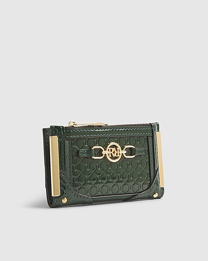 Green Embossed Snaffle Mini Purse