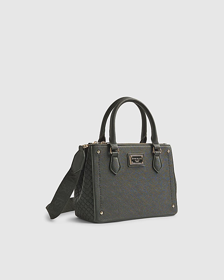 Green RI Monogram Tote Bag