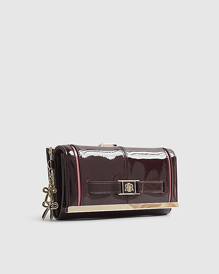 Red Patent Bow Charm Purse