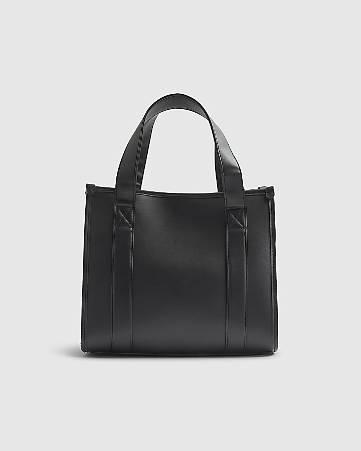 Black Medium Floral Tote Bag