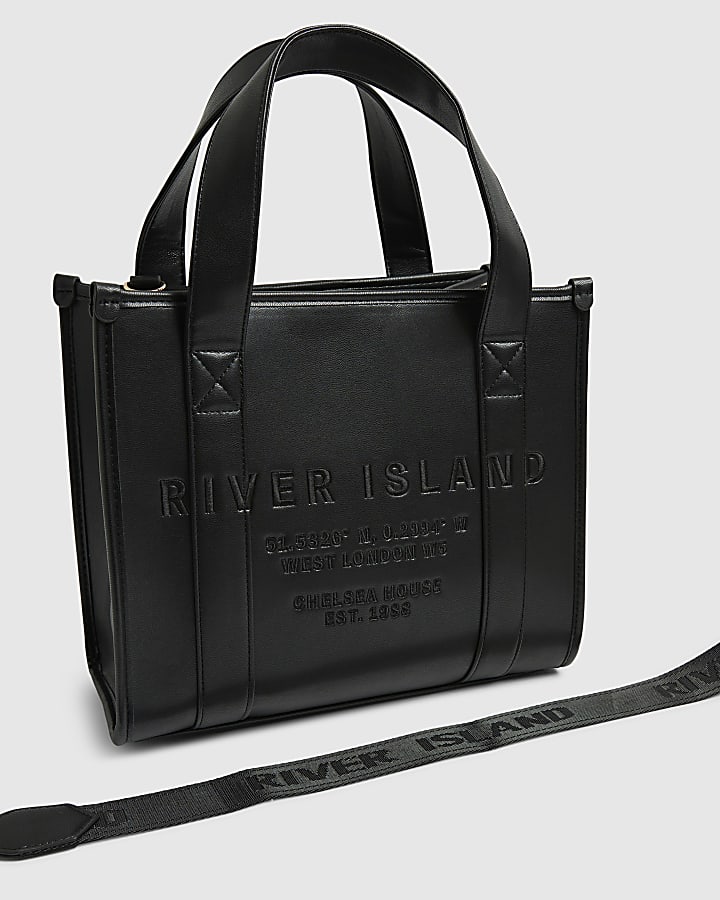 Black Embroidered Tote bag