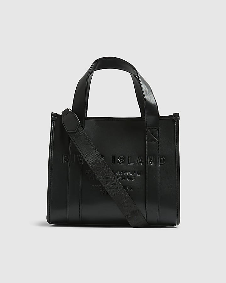 Black Embroidered Tote bag