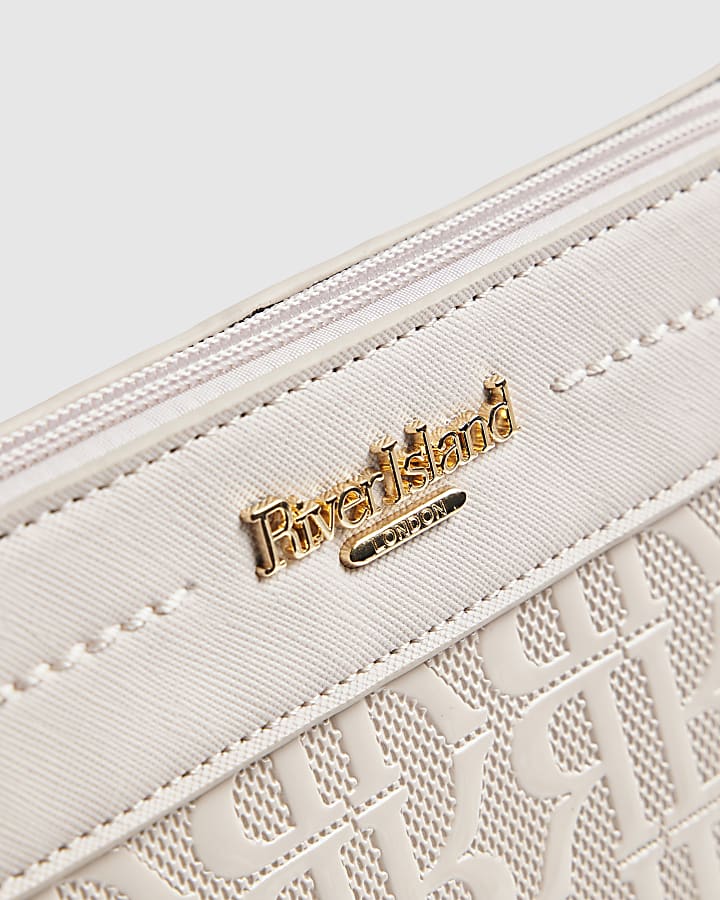 Cream Monogram Messenger Bag