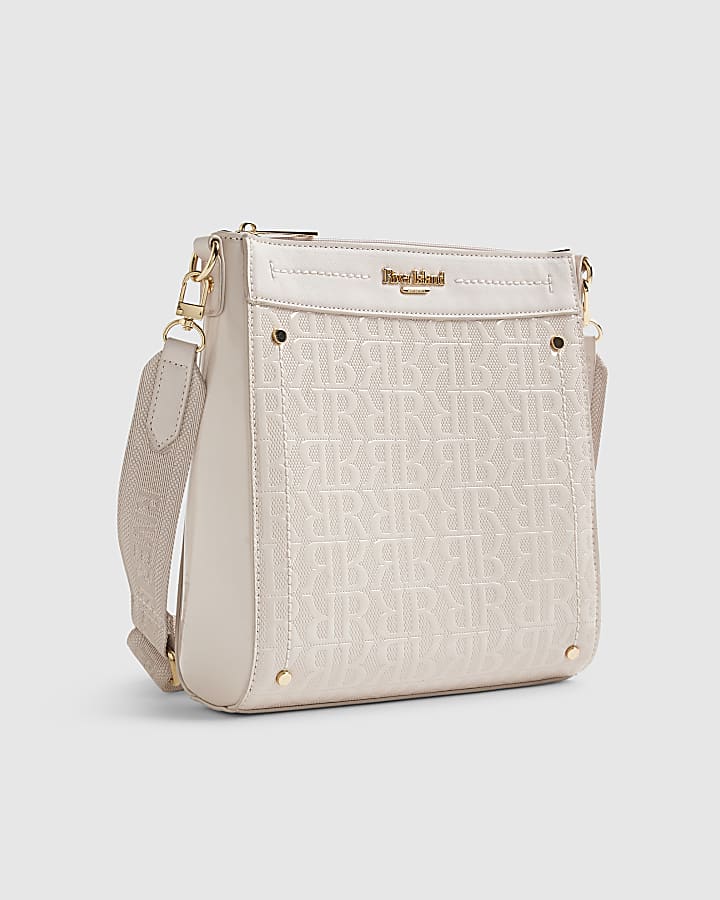 Cream Monogram Messenger Bag