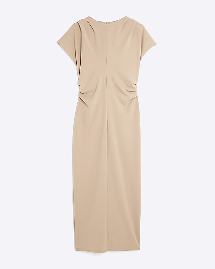 Stone Short Sleeve Midi Dress