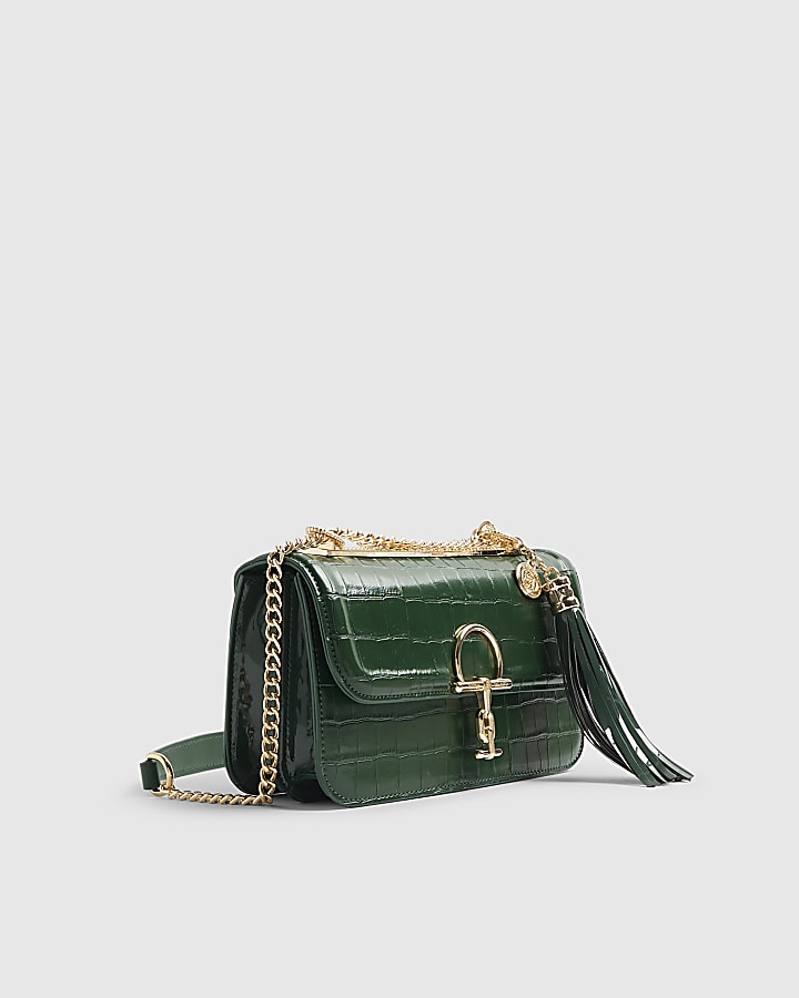 Green Snaffle Tassel Shoulder Bag