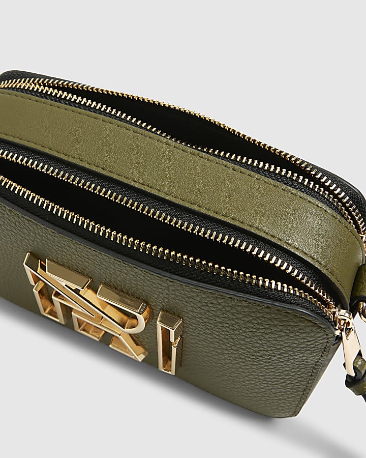 Khaki RI Cross Body Bag