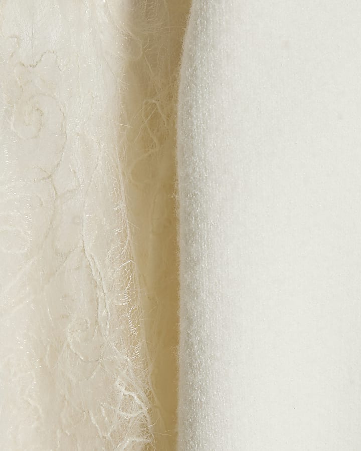 White Lace Insert Hybrid Jumper