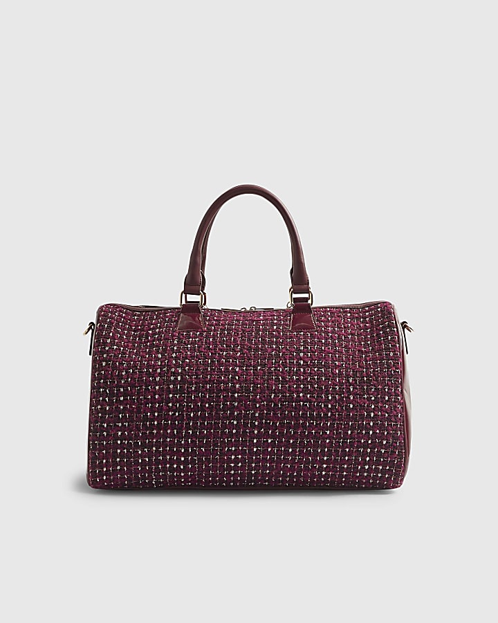 Red Boucle Charm Holdall bag